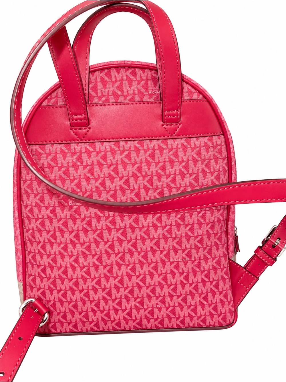 NEW Michael Kors Rhea Medium Color-Block Signature Logo Backpack - Picture 2 of 11
